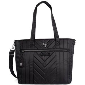 Lug Paddle Carry-All Tote in Black with Floral Paisley Kelly Green Lining